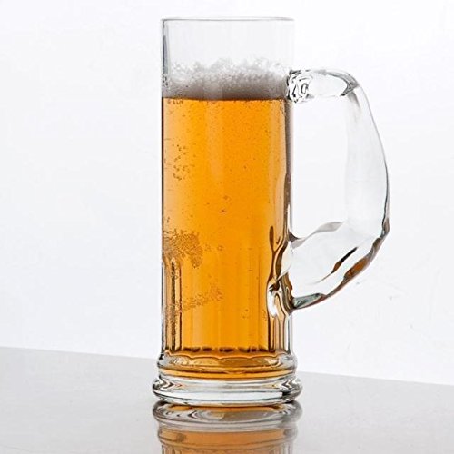 Yuzing Large Glass Beer Mug (Clear, 600 ml) Monokart.in